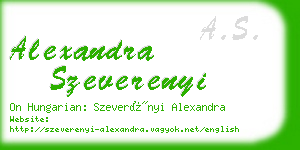 alexandra szeverenyi business card